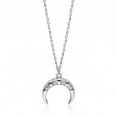 Lantisor argint luna cu pietre DiAmanti Z1710N-DIA